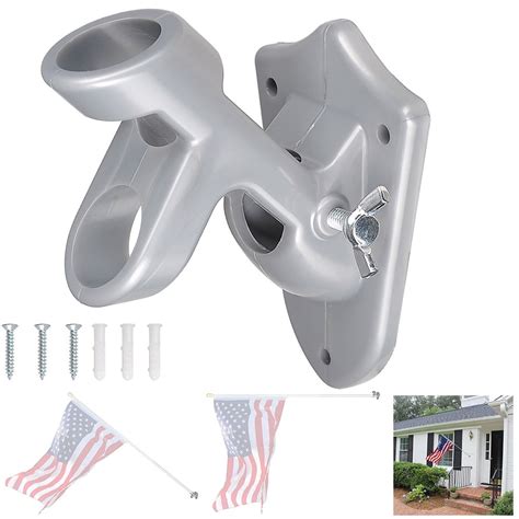 metal house flag holder|wall mounted flag pole holders.